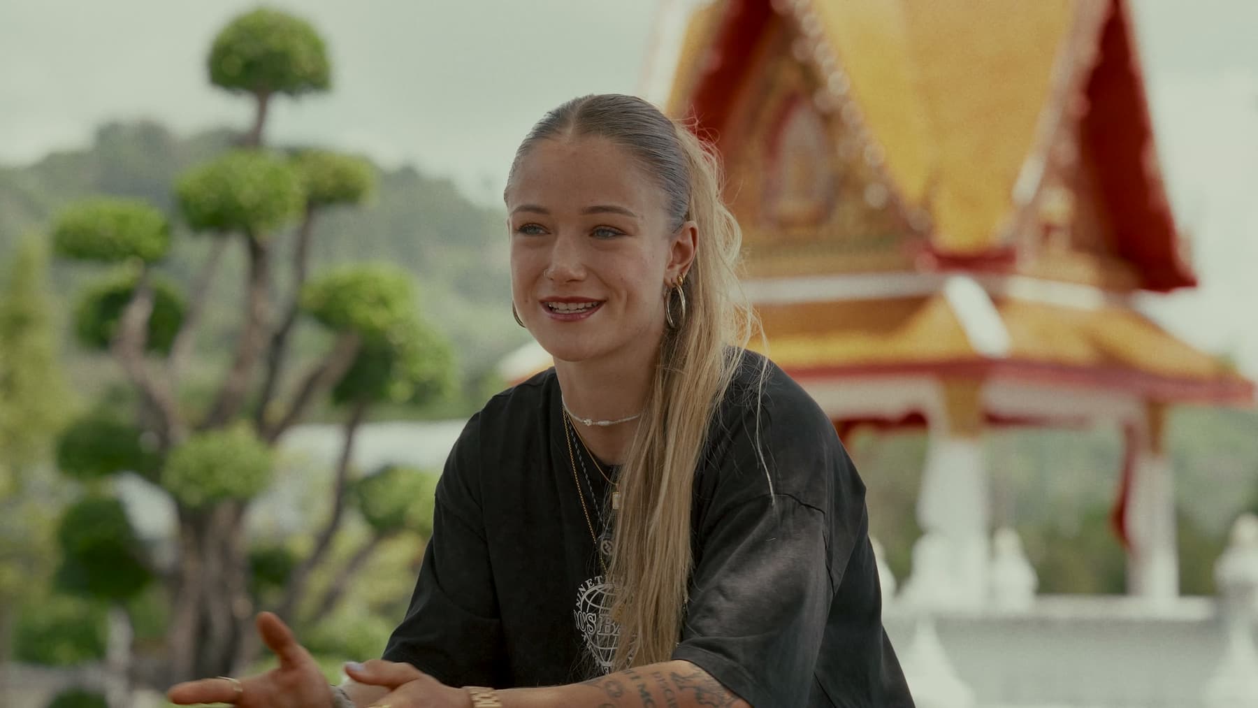 Stella speaking on camera