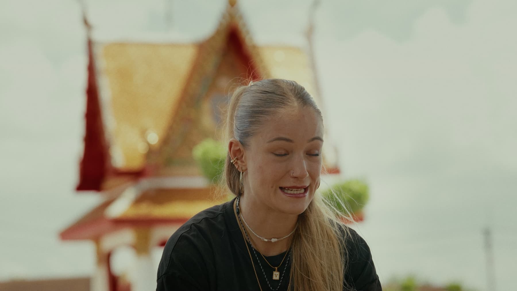 Stella during filming